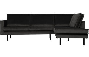 WOOOD Sametová rohová pohovka Raden 266 cm