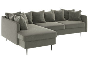 Ghado Sametová rohová pohovka Esme 255 cm