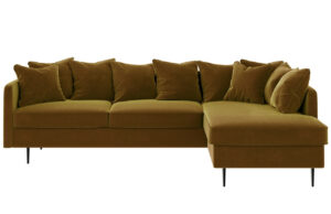 Ghado Sametová rohová pohovka Esme 255 cm