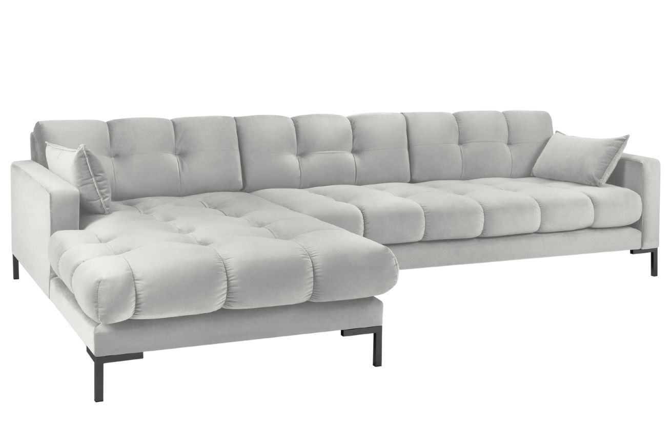 Micadoni Sametová rohová pohovka Mamaia 293 cm