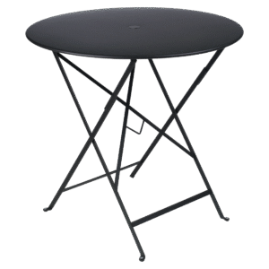 Černý kovový skládací stůl Fermob Bistro Ø 77 cm