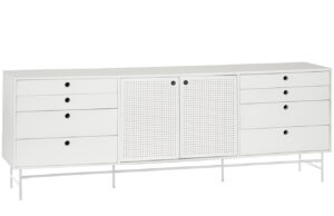 Bílá lakovaná komoda Teulat Punto 212 x 47 cm