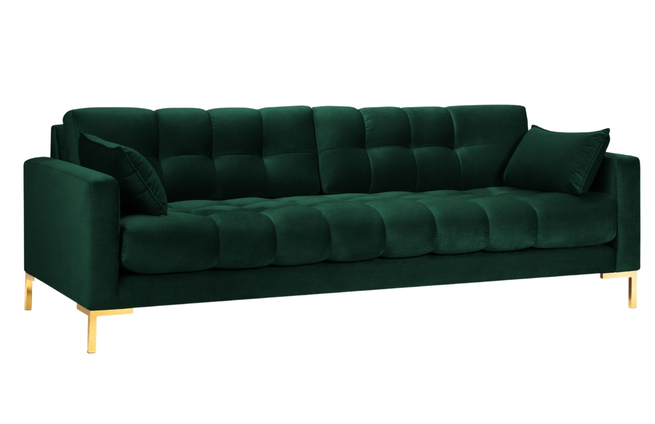 Micadoni Sametová pohovka Mamaia 217 cm