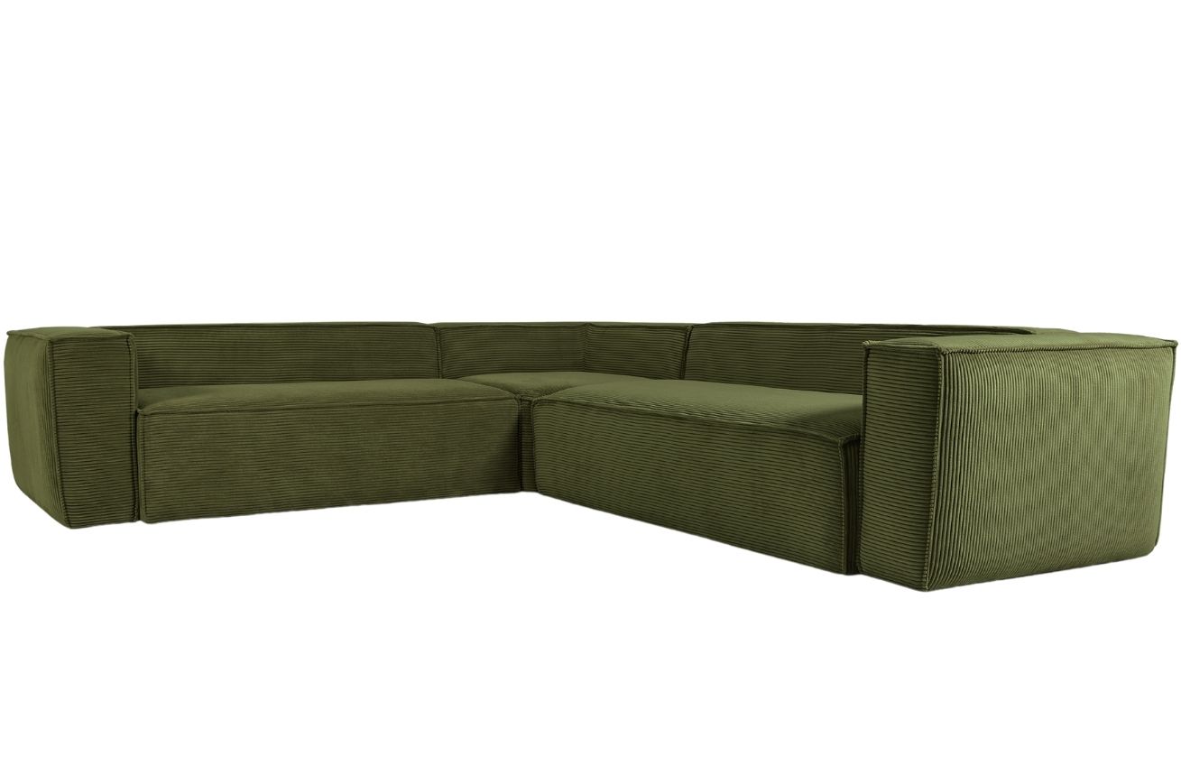 Kave Home Manšestrová rohová pohovka Blok 290 cm