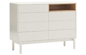 Krémově bílá lakovaná komoda Teulat Corvo 120 x 40 cm