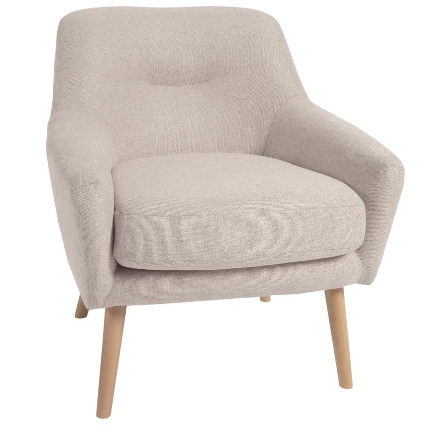 Béžové čalouněné křeslo Kave Home Candela