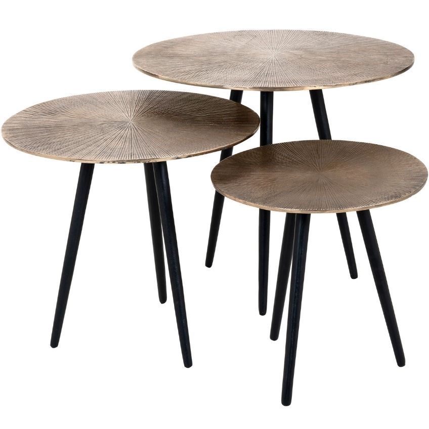 Richmond Set kovových odkládacích stolků Vittorio 32/40/48 cm