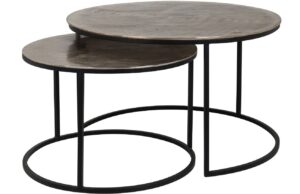 Richmond Set kovových konferenčních stolků Asher 60/80 cm