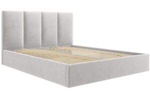 Micadoni Sametová postel Pyla 180 x 200 cm s úložným prostorem
