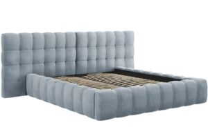 Micadoni Sametová postel Mamaia 180 x 200 cm s úložným prostorem