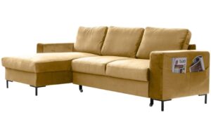 Miuform Sametová rozkládací pohovka Lofty Lilly 236 cm