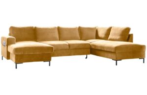 Miuform Sametová rozkládací pohovka Lofty Lilly 303 cm