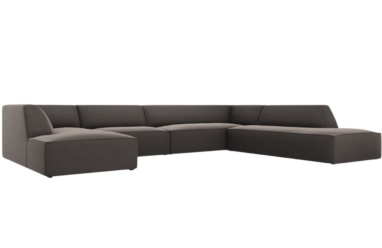 Micadoni Sametová rohová pohovka Ruby 366 cm