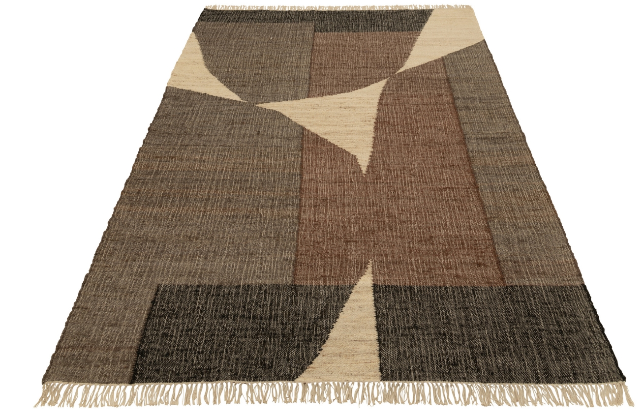 Hnědý látkový koberec J-line Kardi  210 x 322 cm