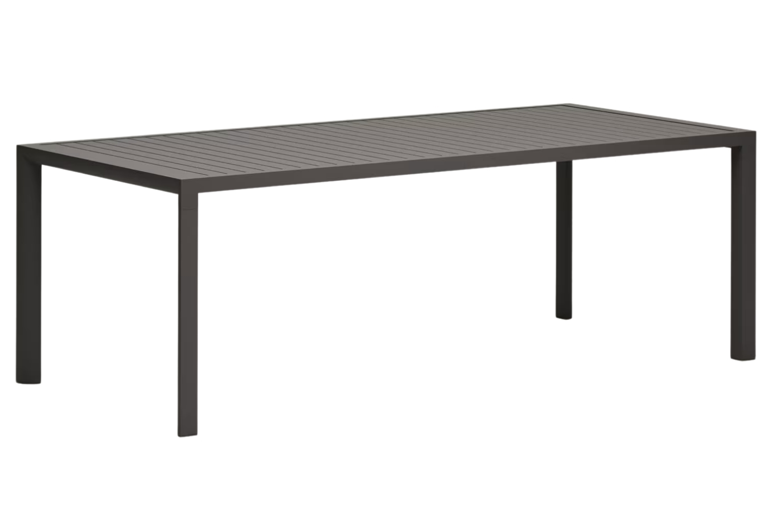 Šedý kovový zahradní jídelní stůl Kave Home Culip 220 x 100 cm