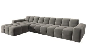 Micadoni Sametová rohová pohovka Kendal 357 cm