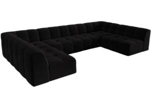 Micadoni Sametová rohová pohovka Kendal 372 cm