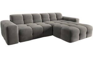 Micadoni Sametová rohová pohovka Kendal 256 cm