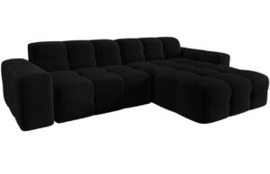 Micadoni Sametová rohová pohovka Kendal 256 cm