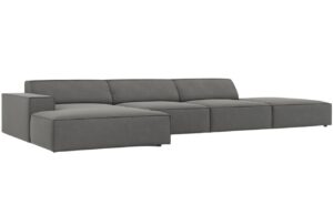 Micadoni Sametová rohová pohovka Jodie 341 cm