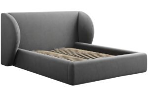 Micadoni Sametová postel Miley 180 x 200 cm s úložným prostorem