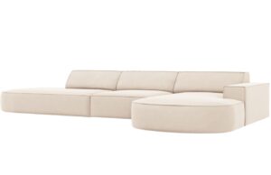 Micadoni Sametová rohová pohovka Jodie 342 cm