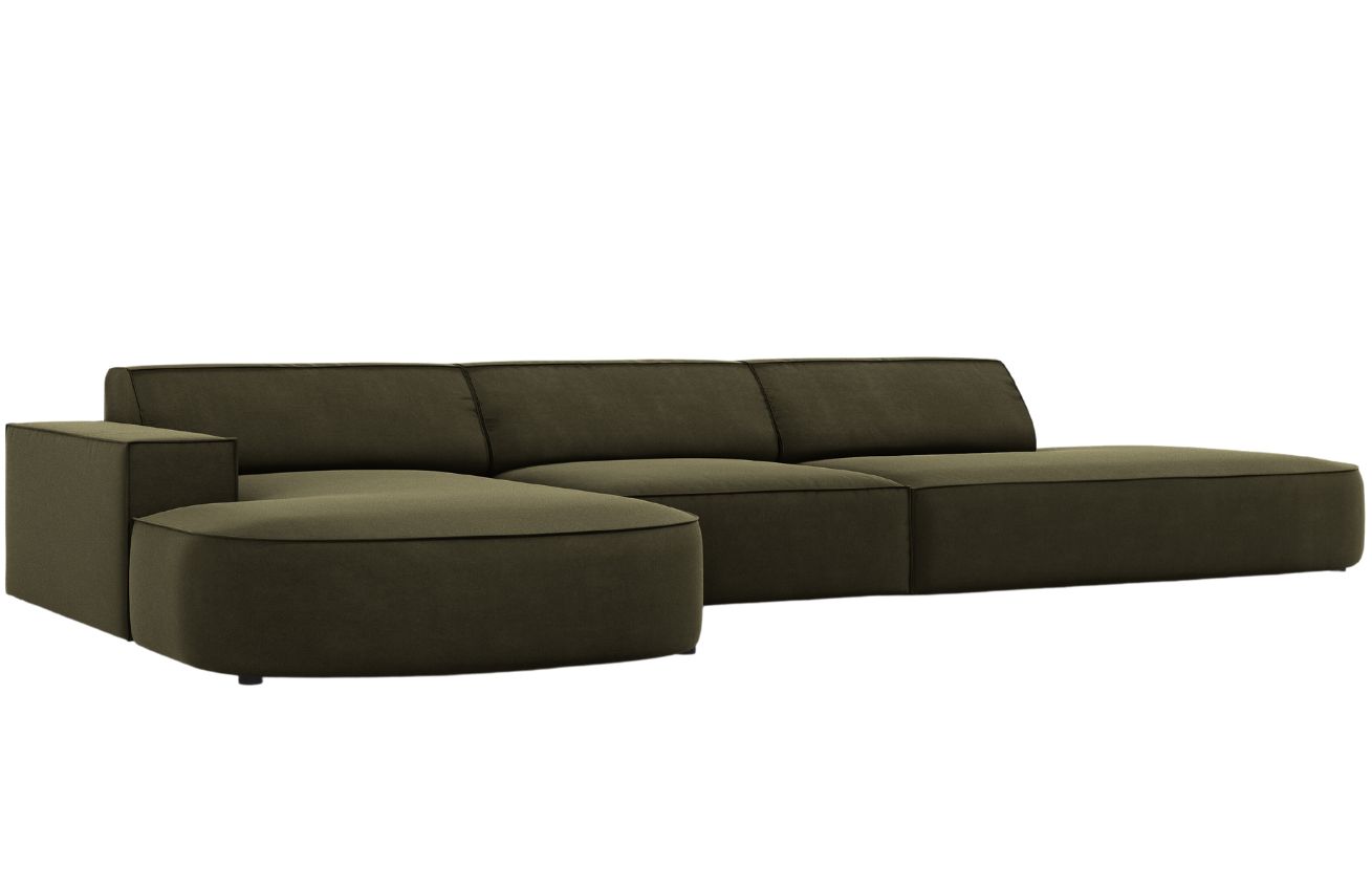 Micadoni Sametová rohová pohovka Jodie 342 cm