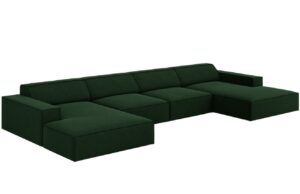 Micadoni Sametová rohová pohovka Jodie 364 cm