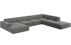 Micadoni Sametová rohová pohovka Jodie 364 cm