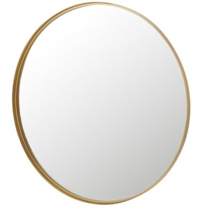 Zlaté kovové závěsné zrcadlo J-line Nadeline 60 cm