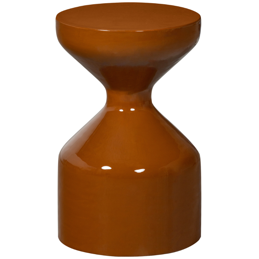 WOOOD Hnědý kovový odkládací stolek Floyd 30 cm