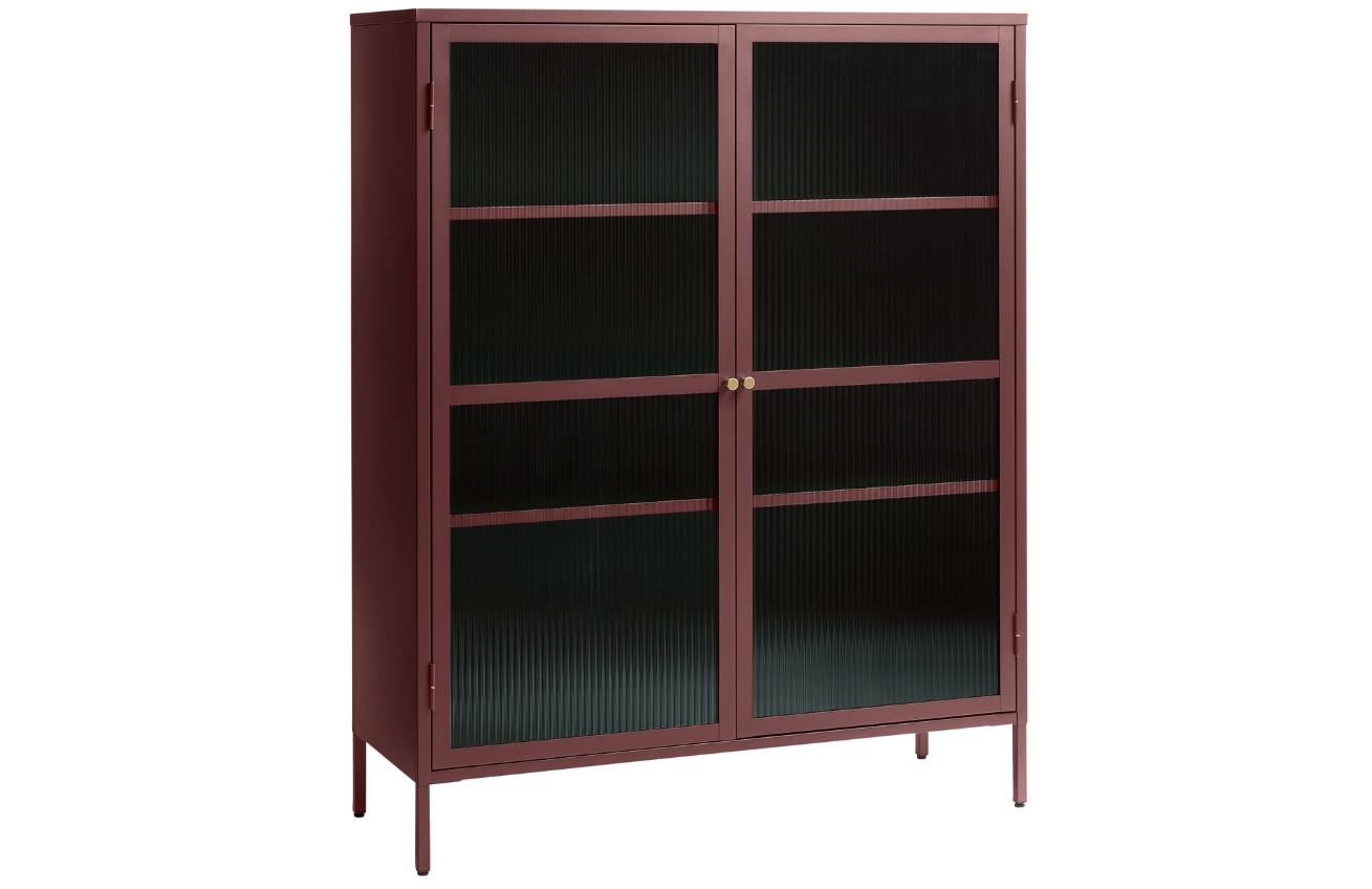 Unique Furniture Kovová vitrína Bronco 140 x 111 cm