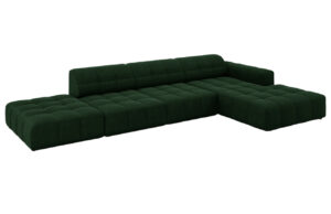 Cosmopolitan Design Sametová rohová pohovka Chicago 341 cm