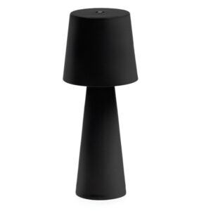 Černá kovová zahradní stolní LED lampa Kave Home Arenys S