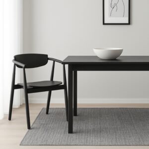 FormWood Černá dubová jídelní židle Grayson