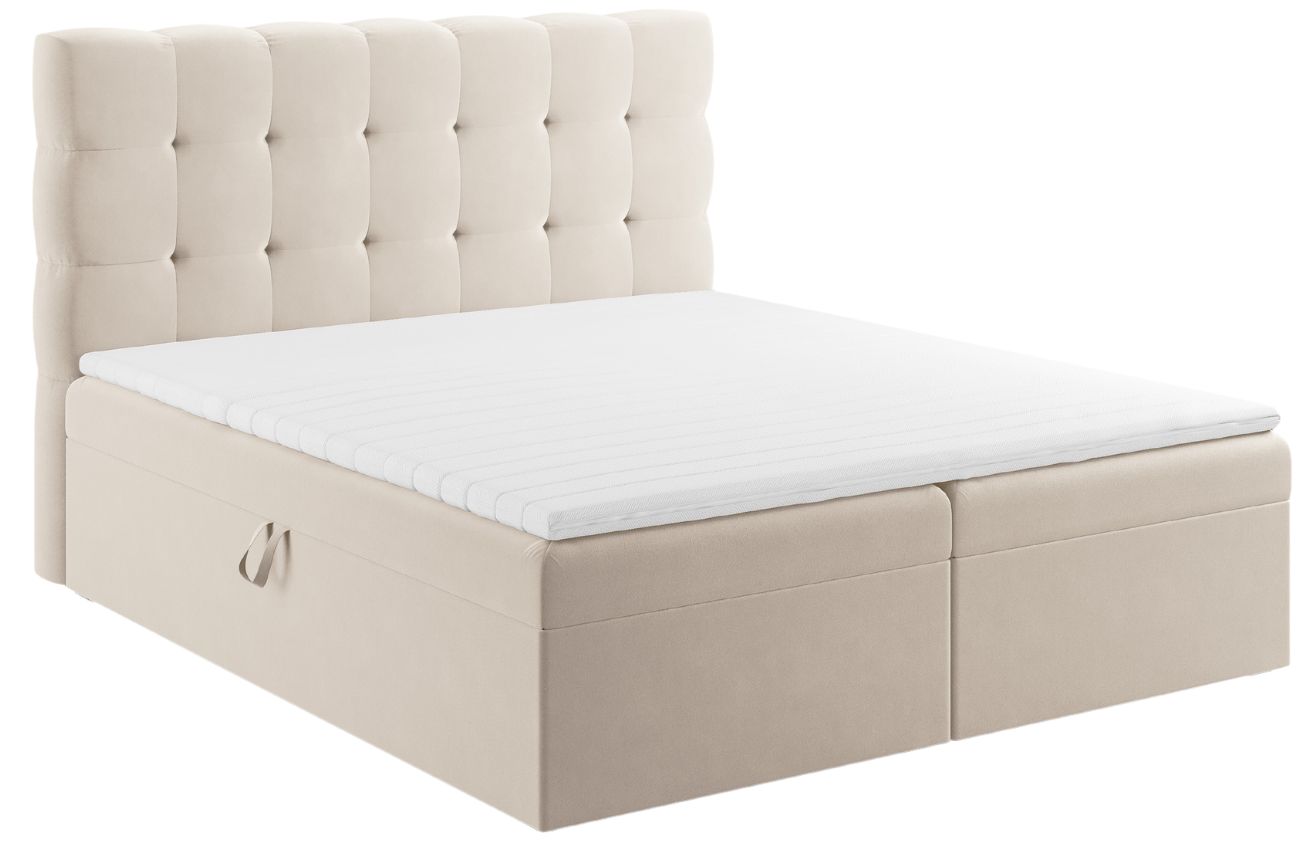 Micadoni Sametová boxspring postel Mamaia 180 x 200 cm