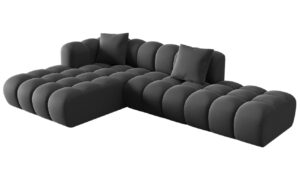 Windsor & Co Sametová rohová pohovka Halley 309 cm