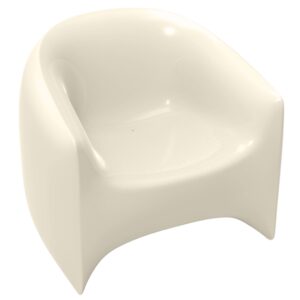 VONDOM Světle béžové plastové zahradní lounge křeslo BLOW