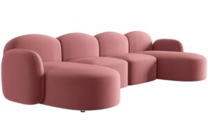 Micadoni Sametová rohová pohovka Blair 354 cm