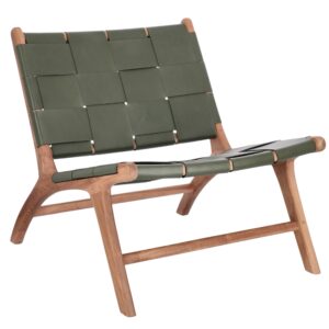 Bizzotto Kožené lounge křeslo Joanna