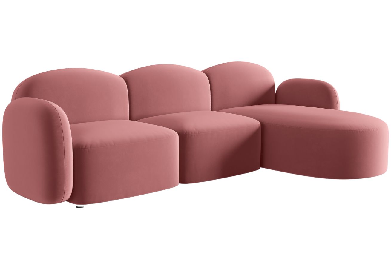 Micadoni Sametová rohová pohovka Blair 274 cm