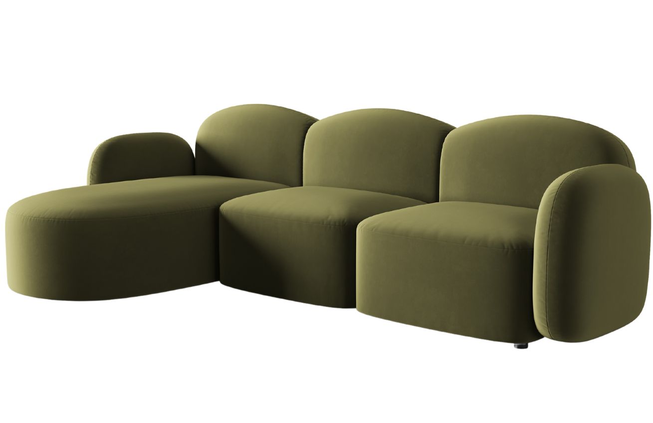 Micadoni Sametová rohová pohovka Blair 274 cm