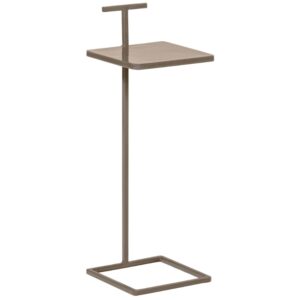 WOOOD Pískově hnědý kovový odkládací stolek Toste 22 x 22 cm