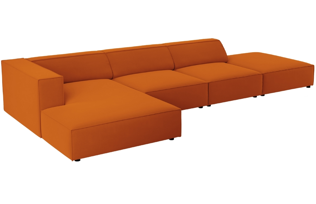 Cosmopolitan Design Sametová rohová pohovka Arendal 341 cm