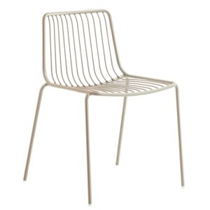 Pedrali Béžová kovová jídelní židle Nolita 3650