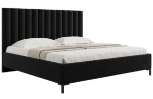 Micadoni Sametová postel Allison 140 x 200 cm s úložným prostorem