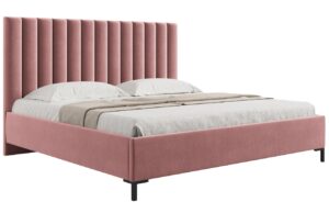 Micadoni Sametová postel Allison 140 x 200 cm s úložným prostorem