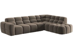 Micadoni Sametová rohová pohovka Lisa 293 cm