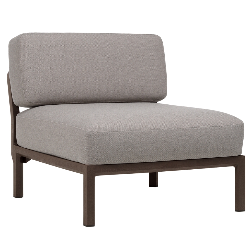 Nardi Šedý zahradní modul Maximo s hnědou podnoží