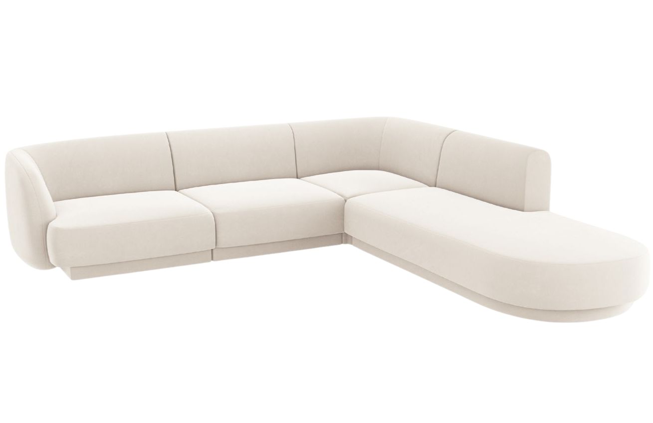 Micadoni Sametová rohová pohovka Miley 255 cm